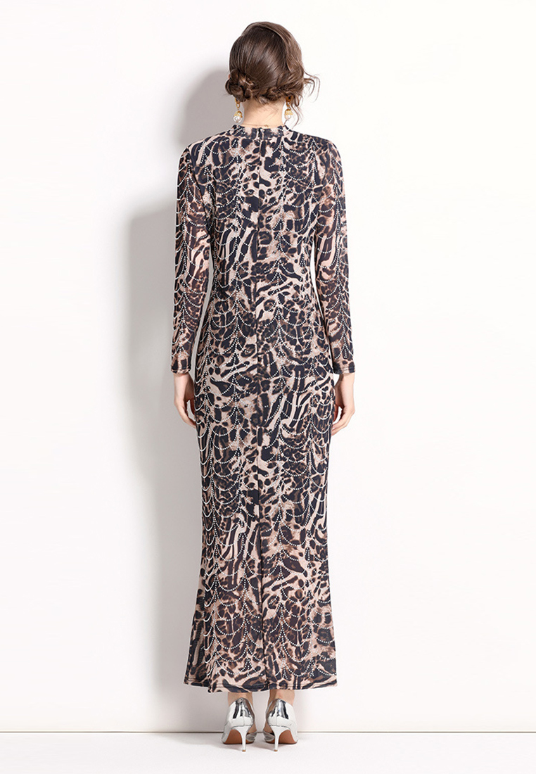 2024 mesh high waisted slim fit sexy dress CA241128107BK