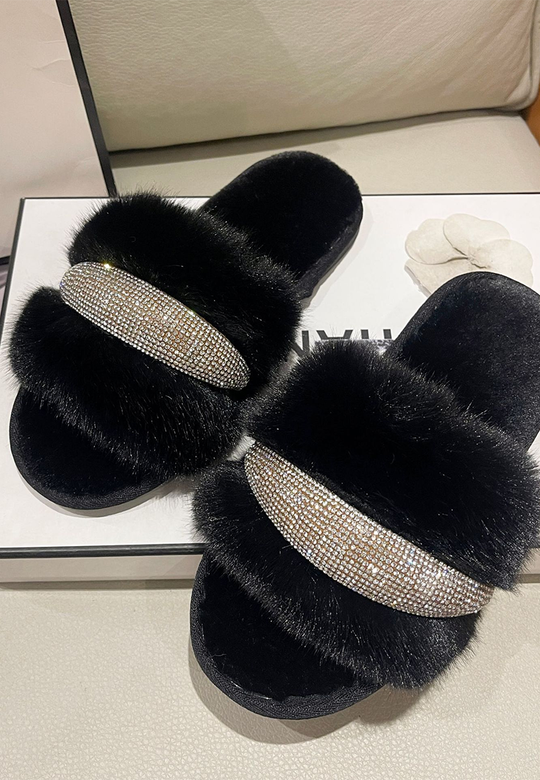 New crystal diamond flat cotton slippers CA25090207PI