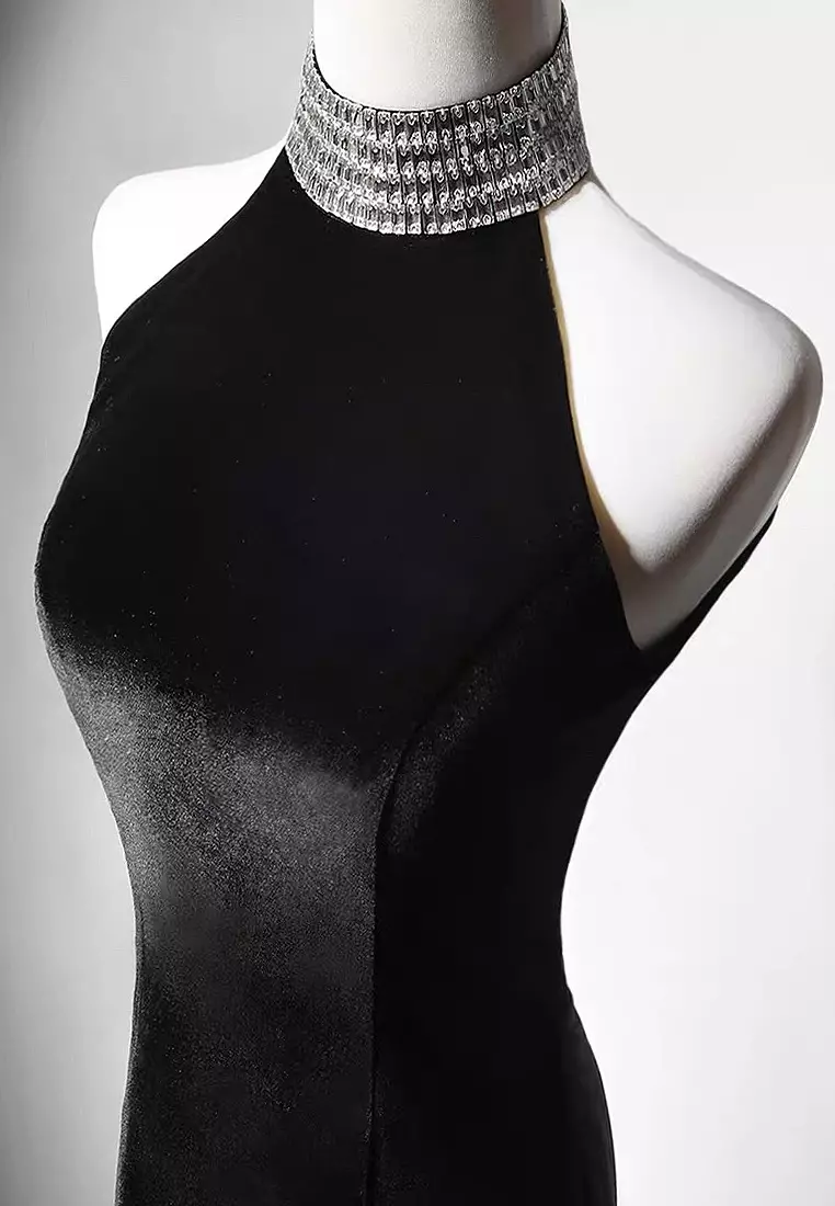 2024 Light Luxury Black Sexy Dress CA24102531BK