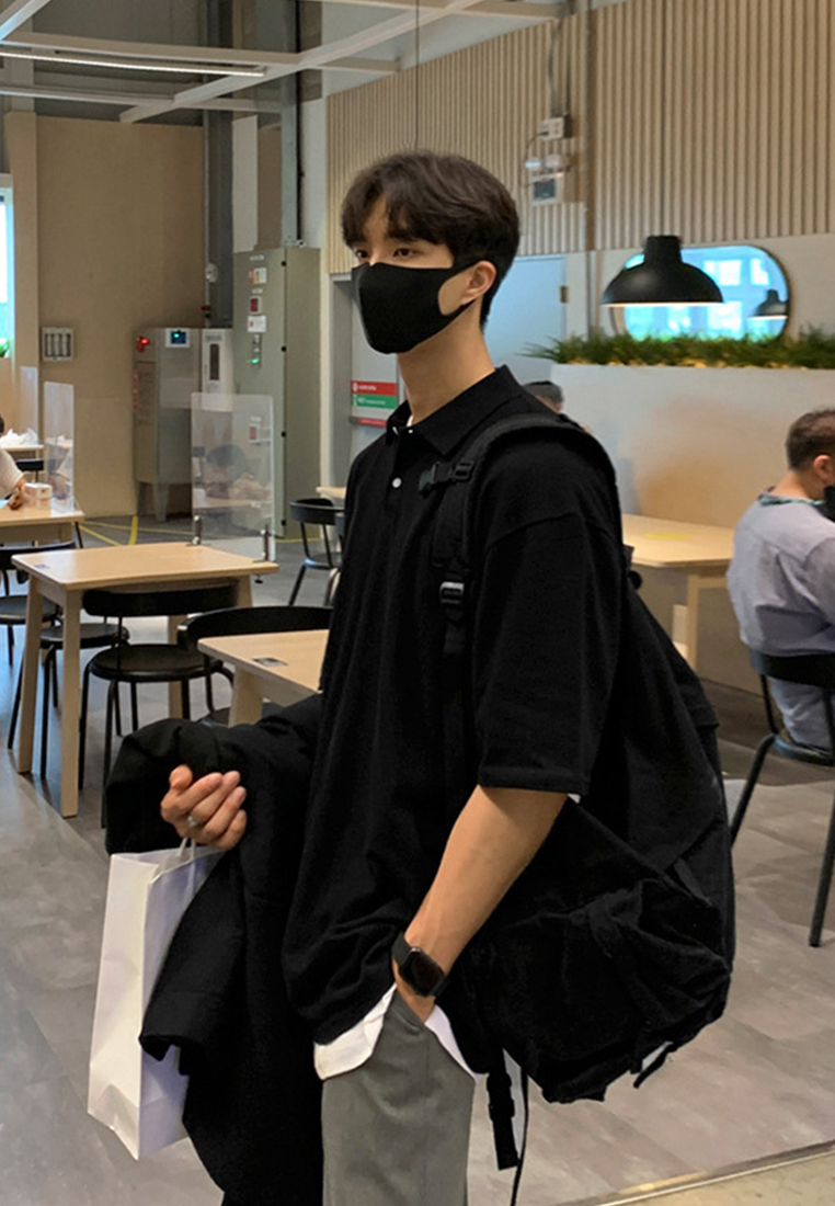 Men's Summer Lapel Short Sleeve POLO Shirt CA24051471BK