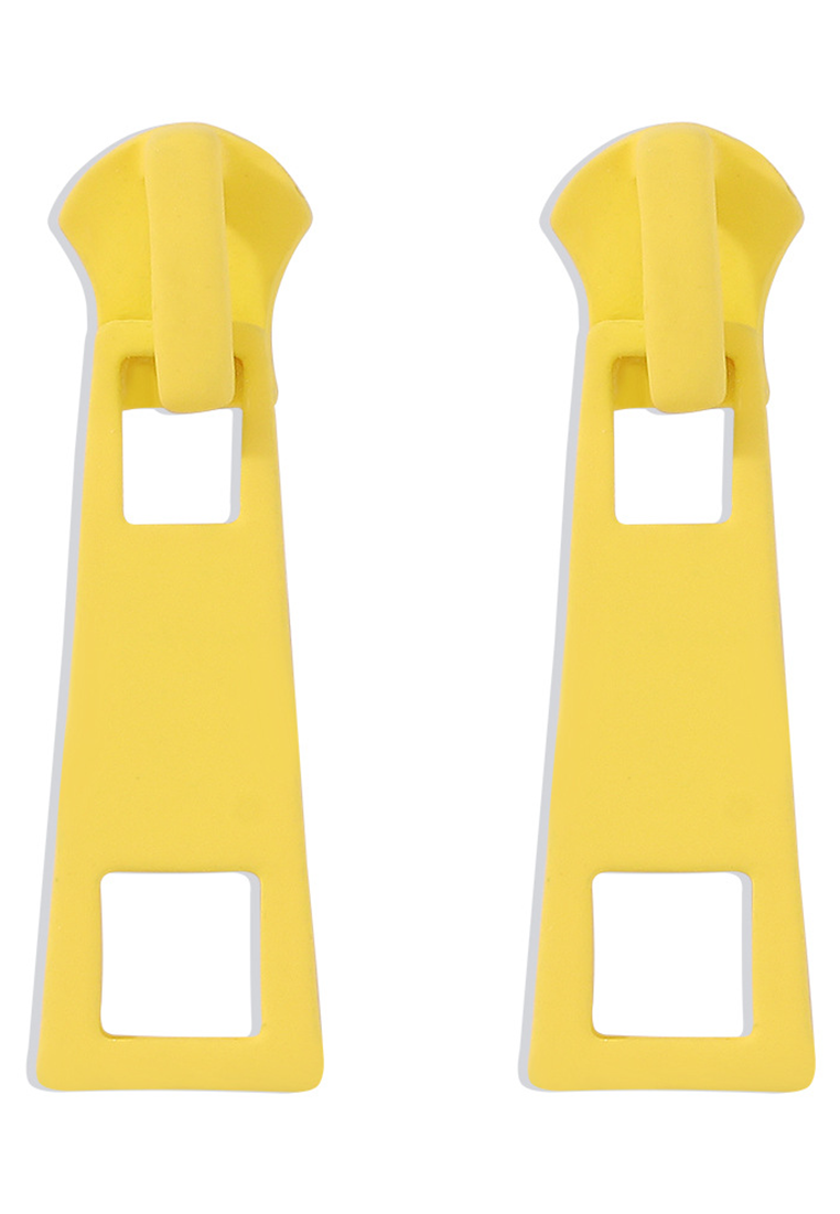 European and American colorful candy color simple zipper earrings CA25052372BL