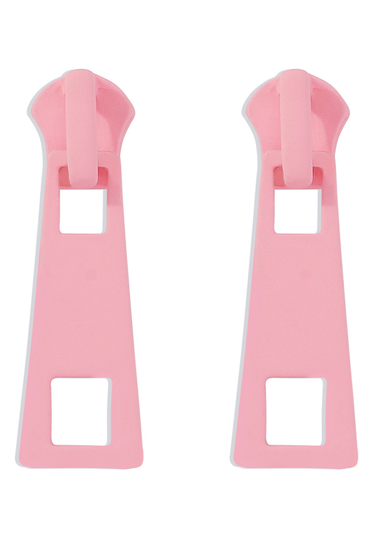 European and American colorful candy color simple zipper earrings CA25052372BL
