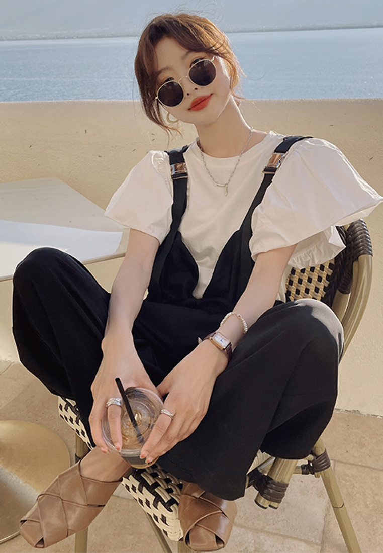 2024 New Design Black Strap Pants CA24041073BK