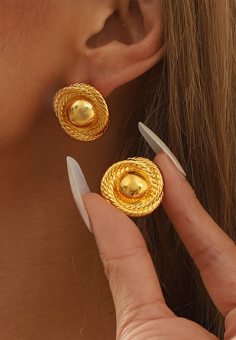 European and American chic metal earrings CA25052373GD