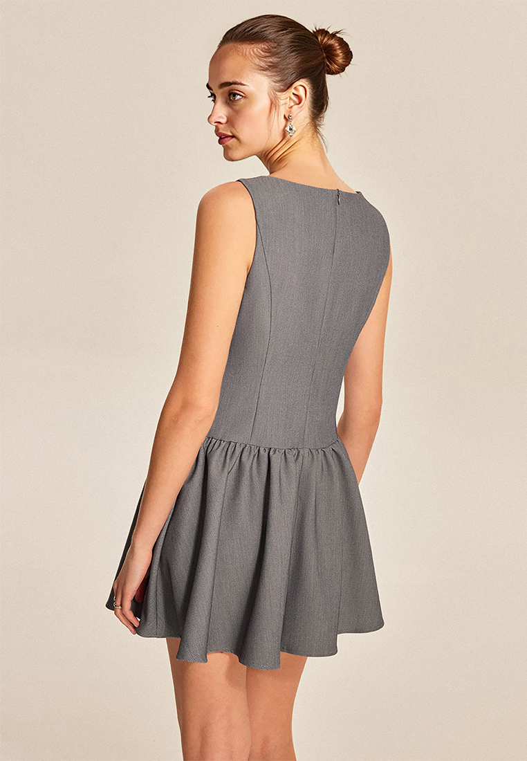 Summer new sleeveless ruffled mini dress CA225042273GY