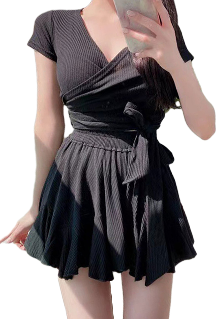 Solid color hot spring swimsuit set CA24032173W