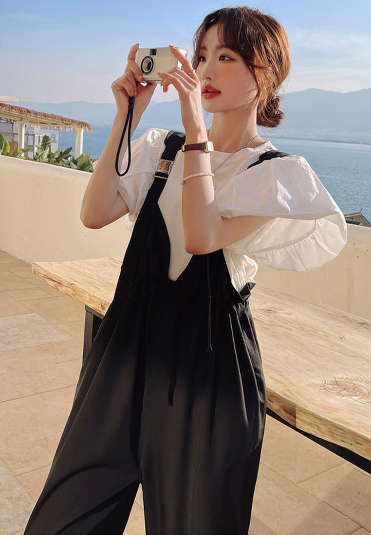 2024 New Design Black Strap Pants CA24041073BK