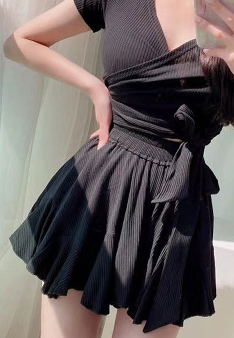 Solid color hot spring swimsuit set CA24032173W