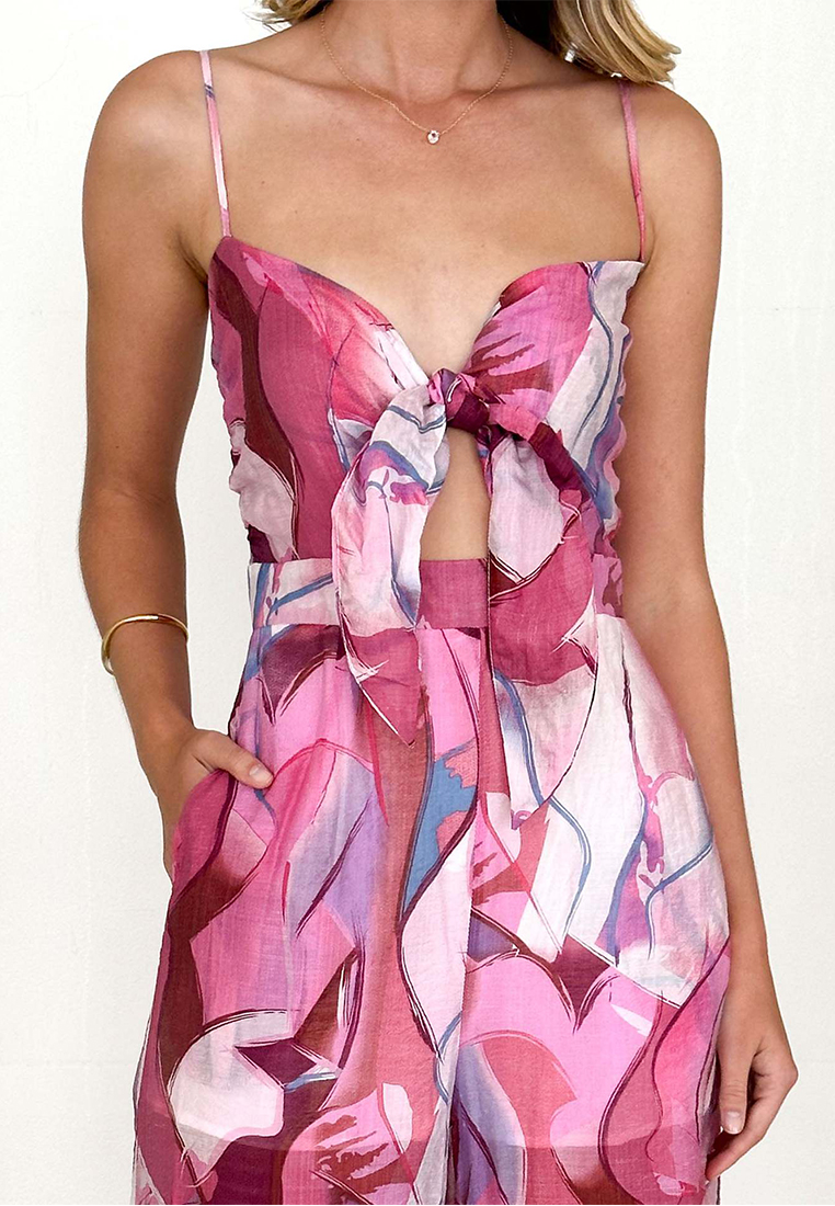 New casual printed camisole jumpsuit CA25042273GR