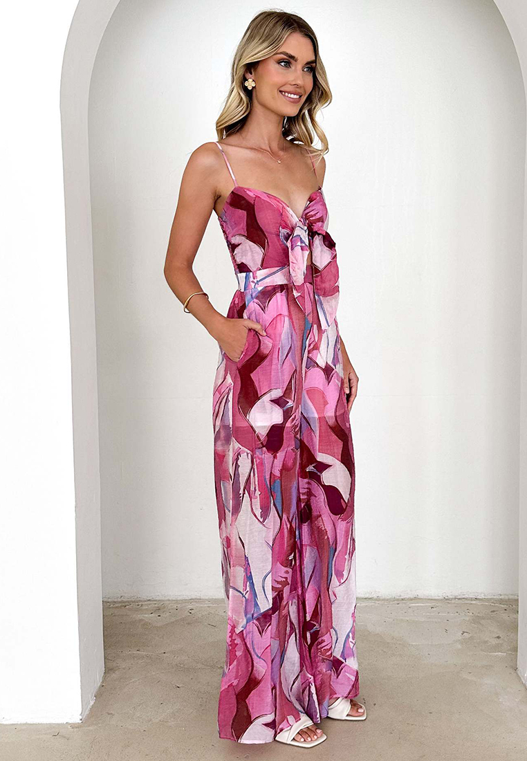 New casual printed camisole jumpsuit CA25042273GR