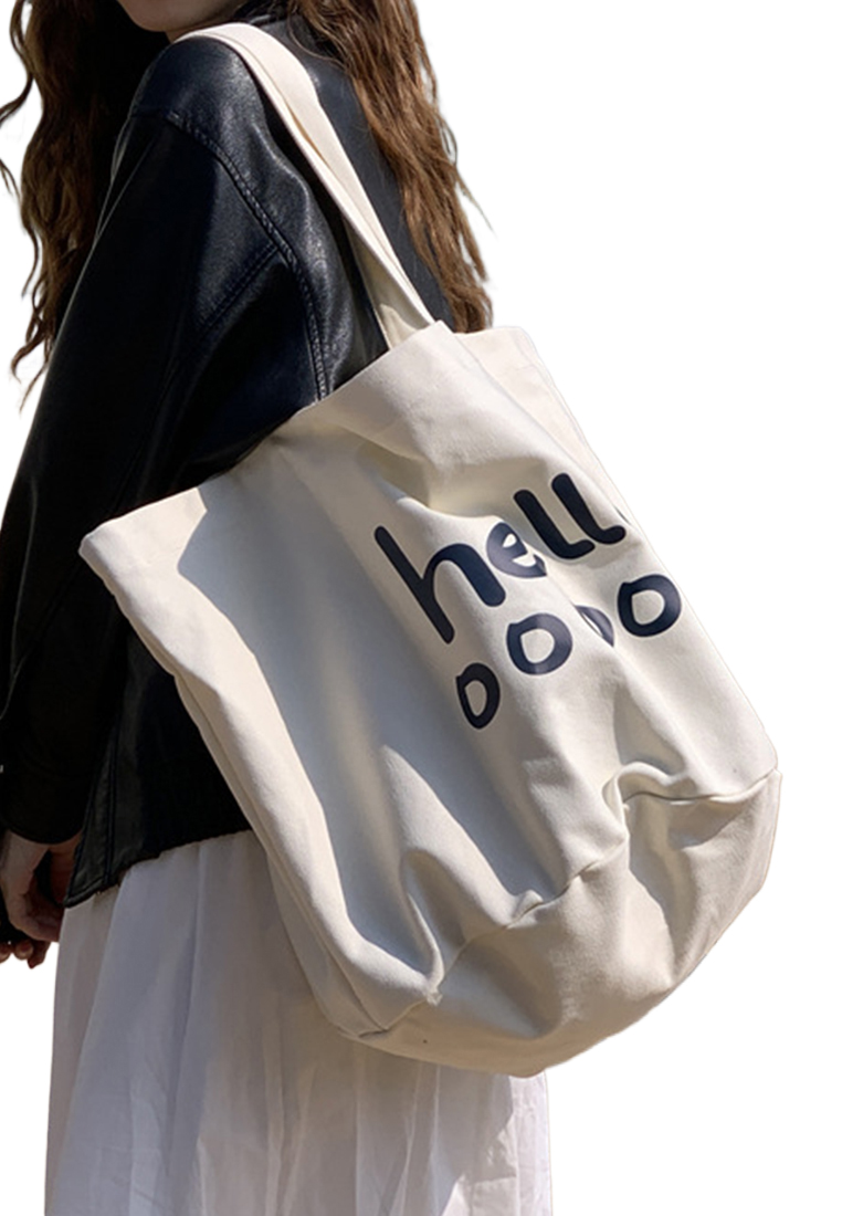 Large-capacity letter-shaped simple casual trendy shoulder bag CA25061744PU