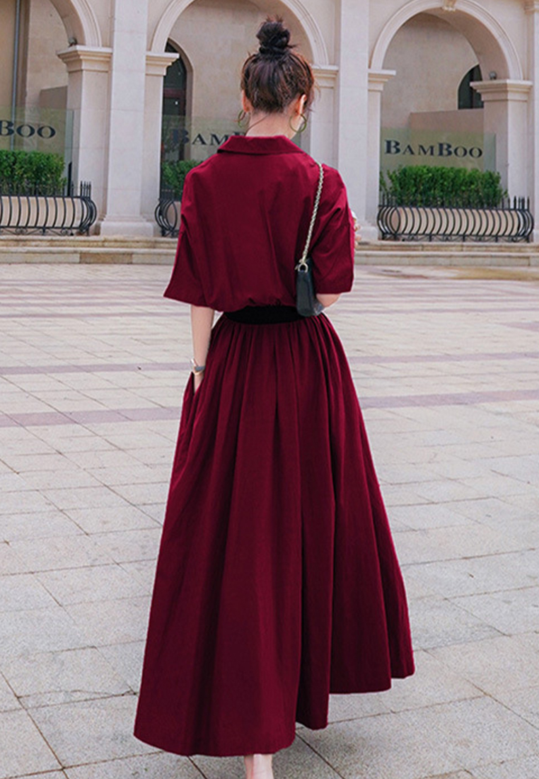 2024 New French Slim Fit and Elegant Long Dress CA24041075GR