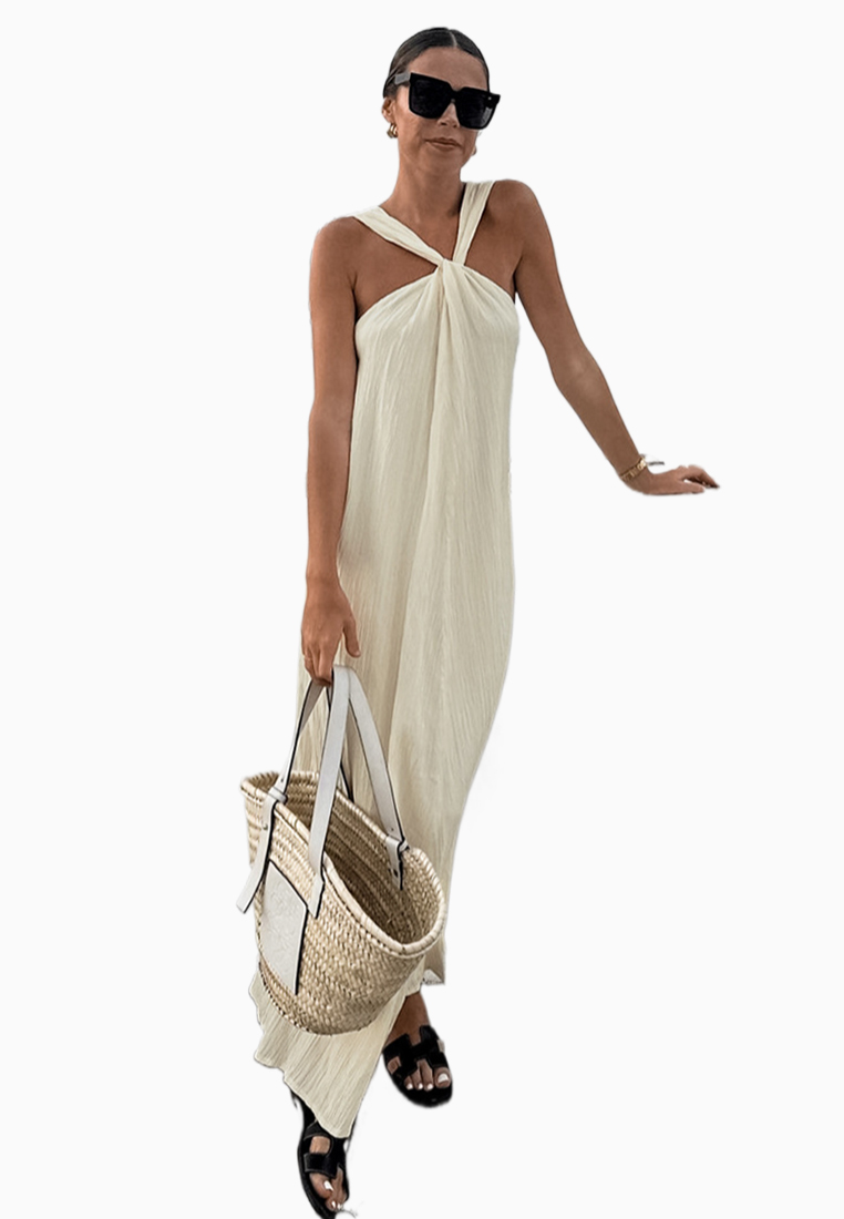 New sleeveless halter neck beach casual dress CA225042276W