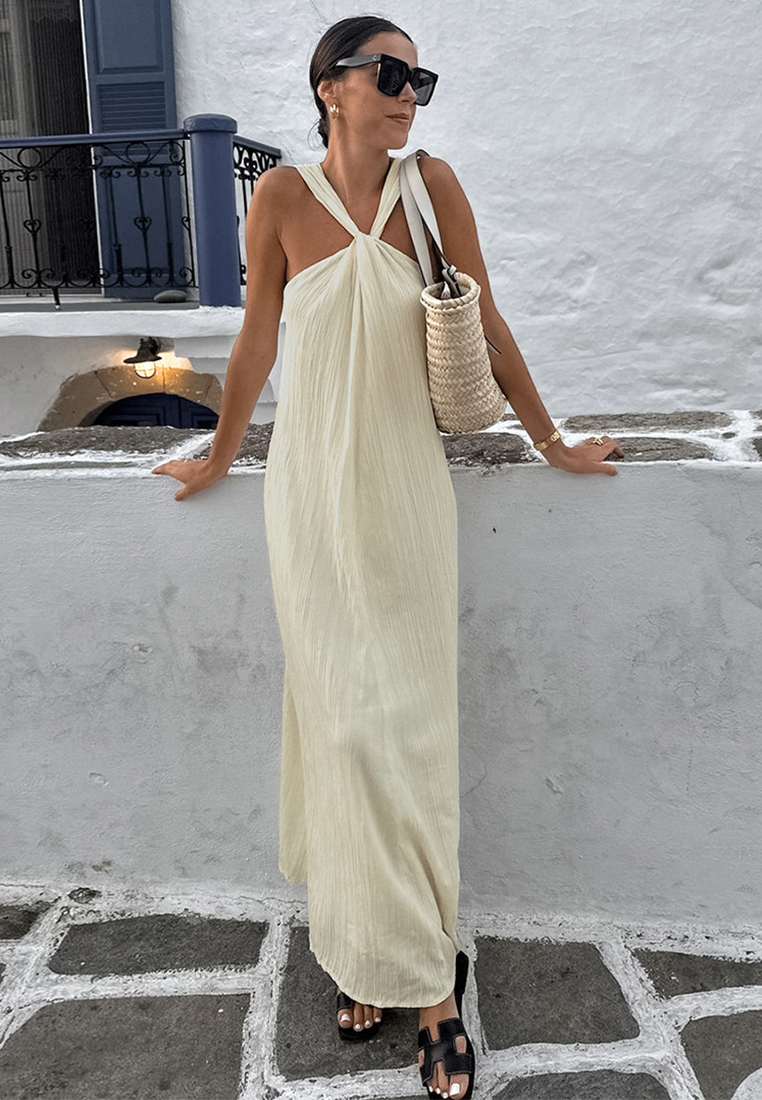 New sleeveless halter neck beach casual dress CA225042276W