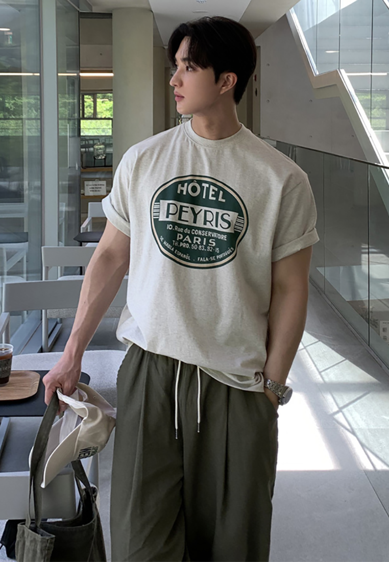 Summer American retro short-sleeved T-shirt CA25052103GY