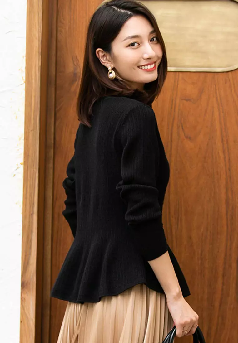 --V-Neck Hollow Waist Sweater A092207KI-M