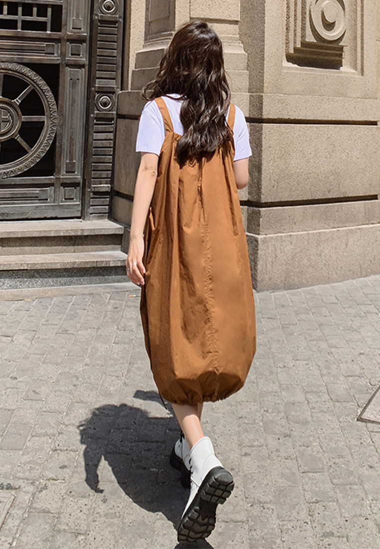 2024 New Loose Medium Length Backband Dress CA24041077BW