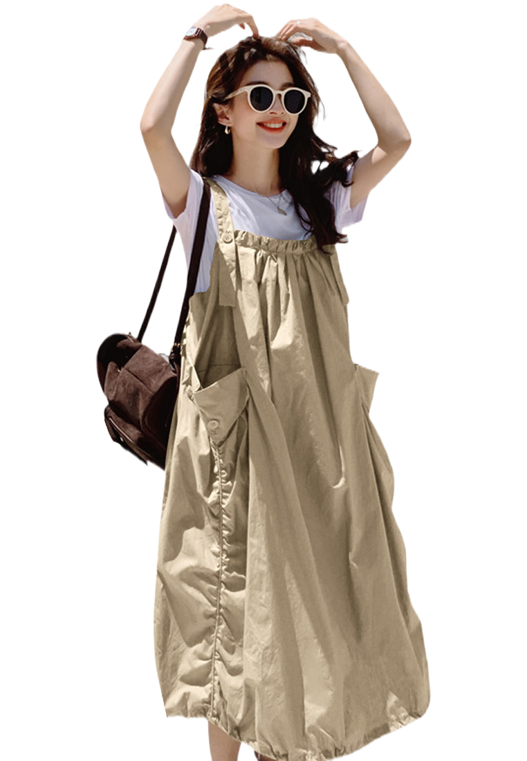 2024 New Loose Medium Length Backband Dress CA24041077BW