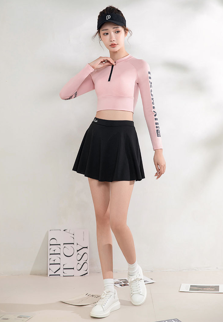 New sexy long-sleeved skirt sports swimsuit suit CA24032178BK