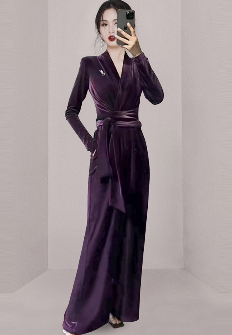 2024 purple fashionable and elegant socialite dress CA24073108PU