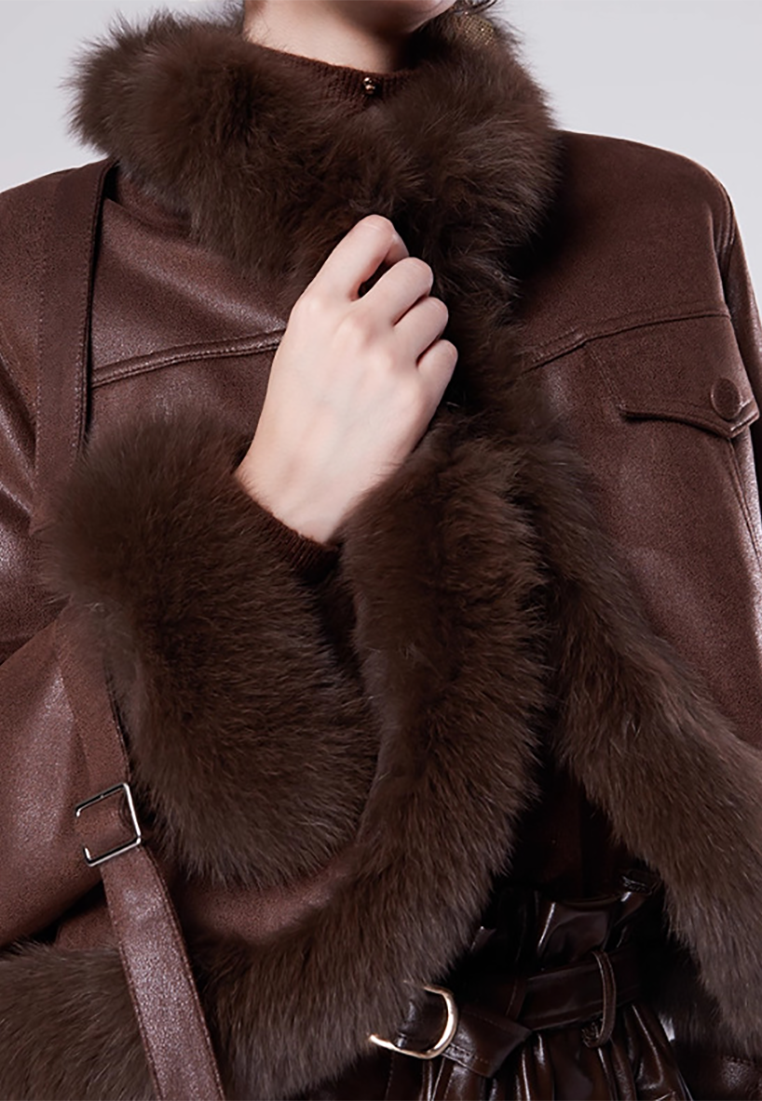 New Winter Fox Faux Deerskin Short Jacket CA25101608