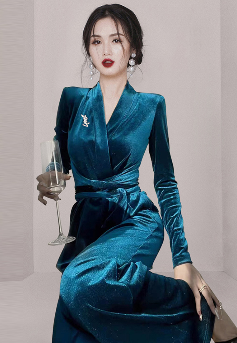 2024 purple fashionable and elegant socialite dress CA24073108PU