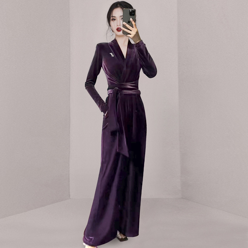 2024 purple fashionable and elegant socialite dress CA24073108PU