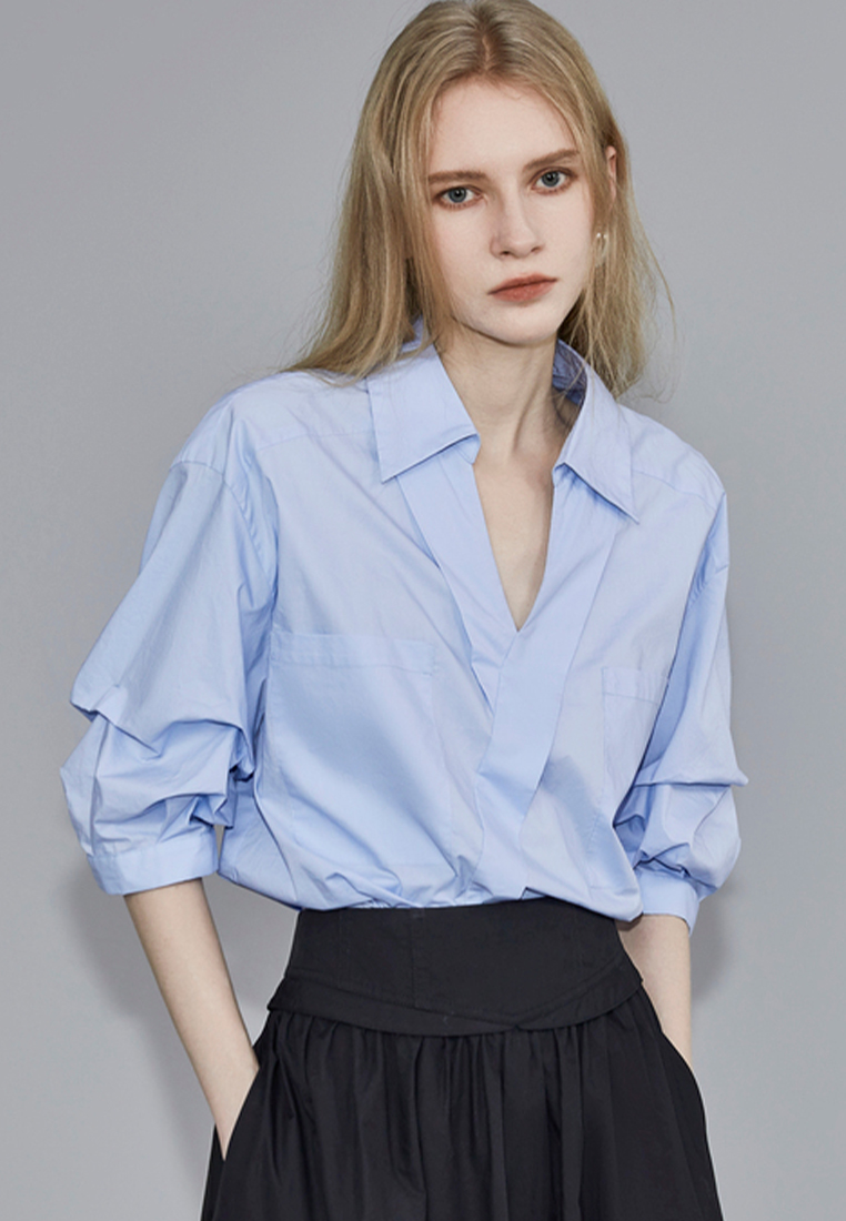 2024 Summer New Long sleeved Shirt Loose Top CA24031908W