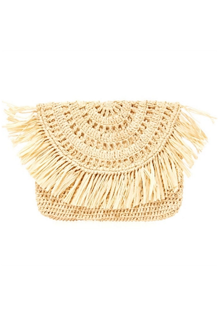 New Mini Straw Tassel Holiday Beach Hand-woven Bag CA24062008BE