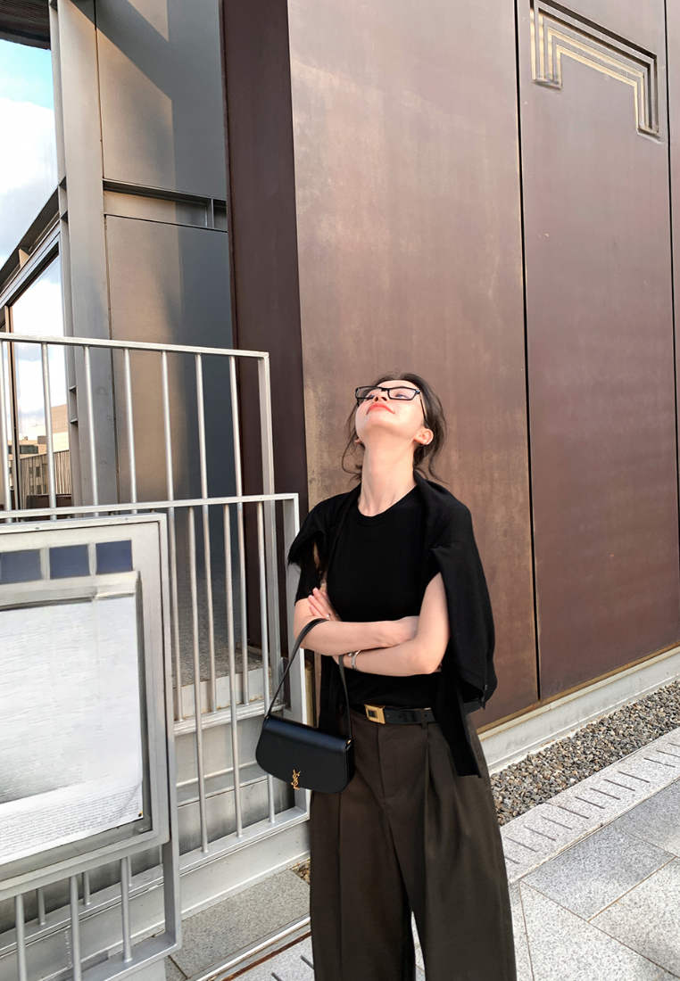 Knitted Off-Shoulder Vest Casual Cardigan Set CA25110308RD