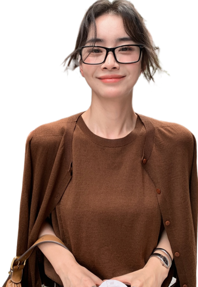 Knitted Off-Shoulder Vest Casual Cardigan Set CA25110308RD