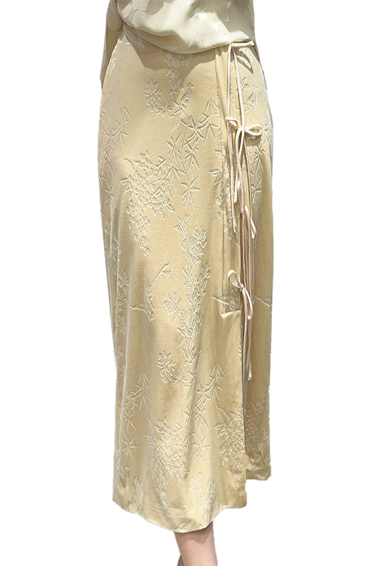 Chinese retro jacquard velvet elegant skirt CA010608BE