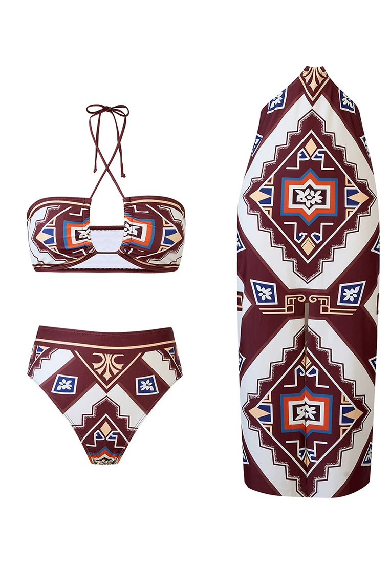 2025 New European and American Retro Swimsuit CA25030508BK