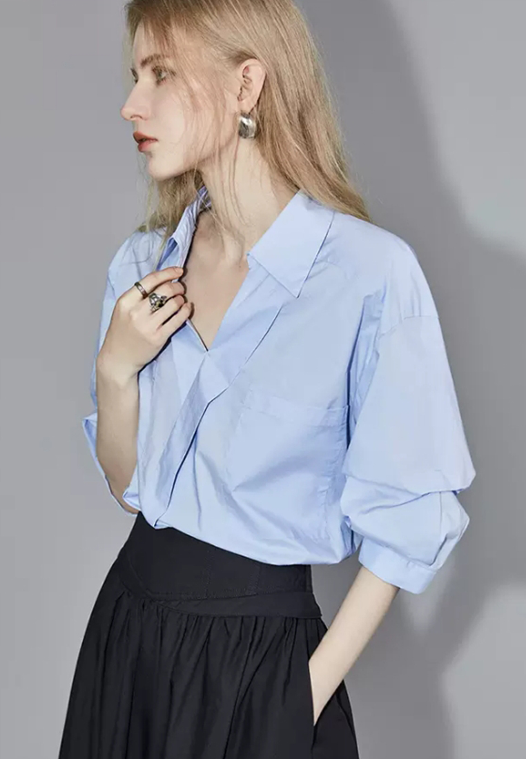 2024 Summer New Long sleeved Shirt Loose Top CA24031908W