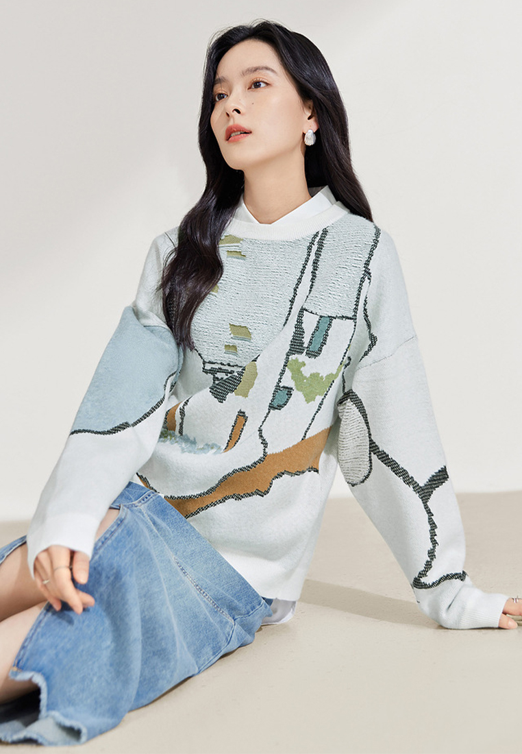 Fashionable new style lazy style sweater for women CA120408