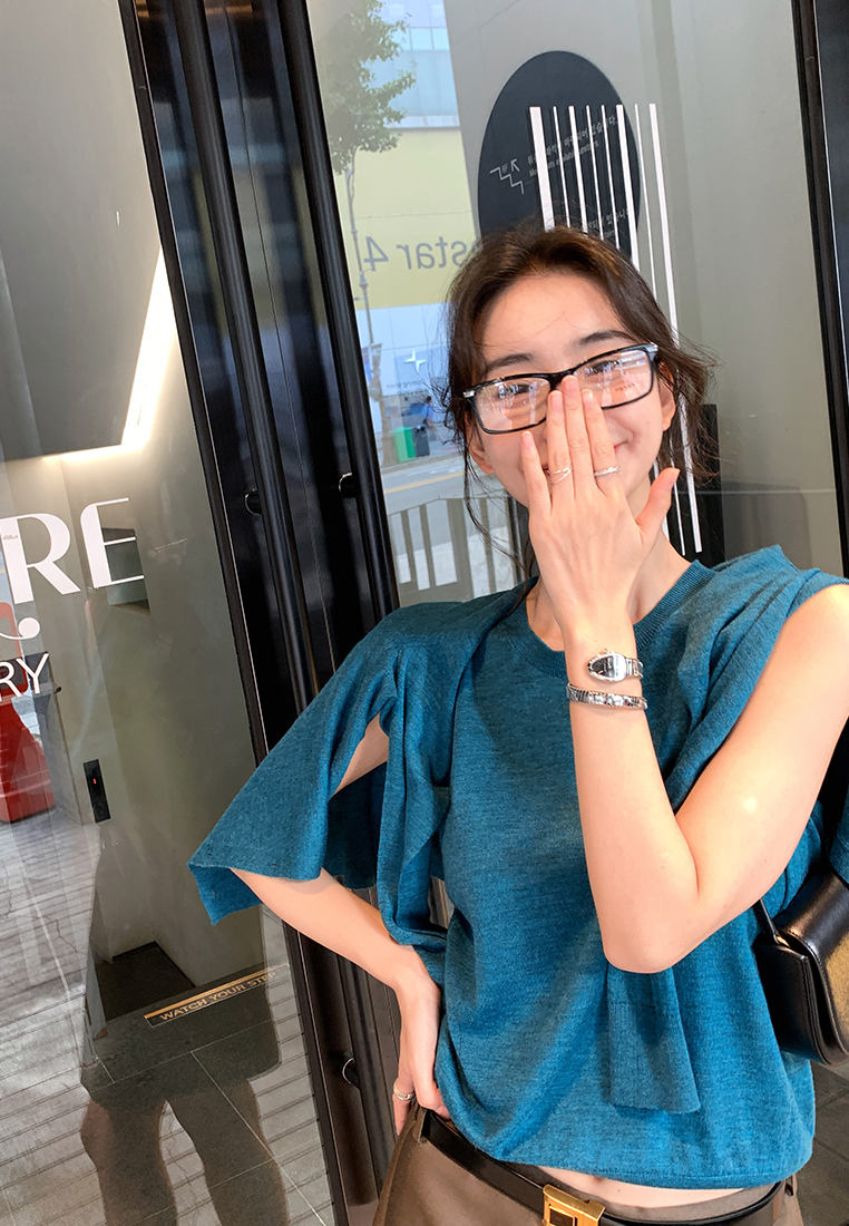 Knitted Off-Shoulder Vest Casual Cardigan Set CA25110308RD