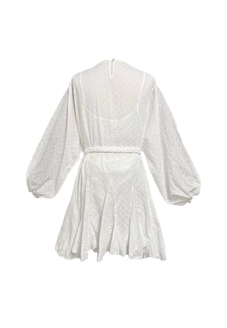 2024 Autumn New Round Neck Embroidered Short Dress CA24081608W