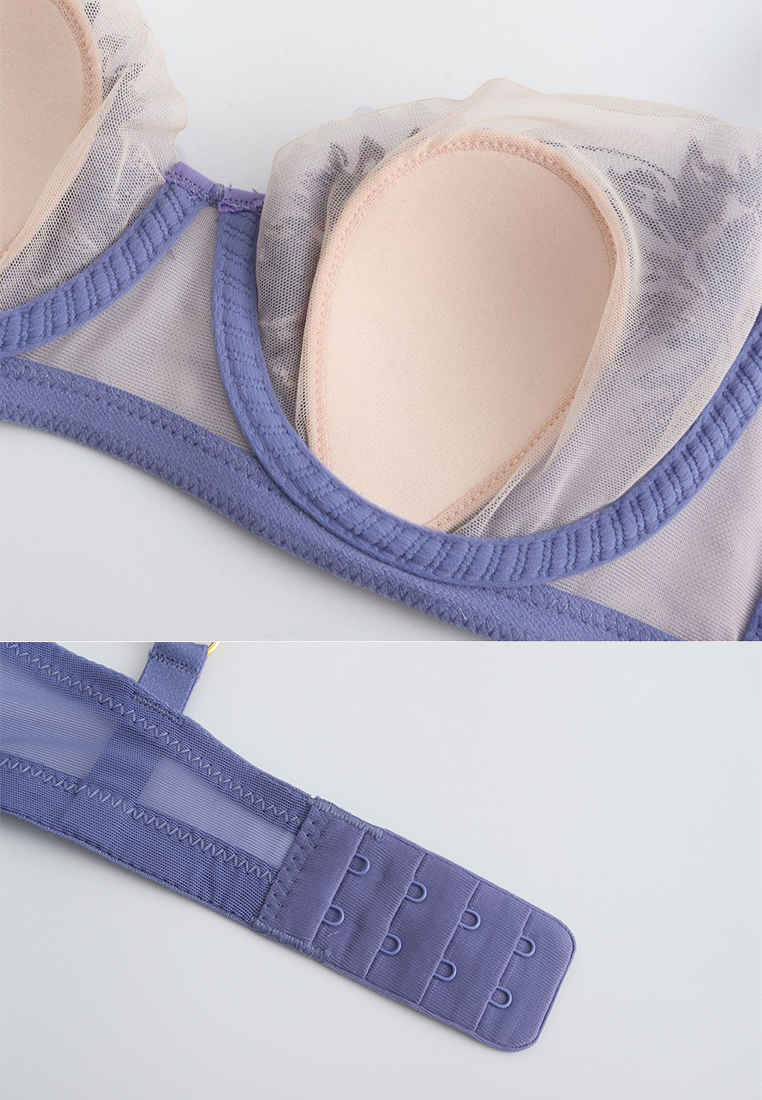 Lace rabbit ears embroidery anti-sagging bra set CA24112008GR