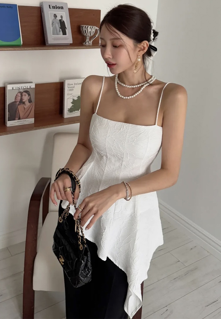 New summer French design suspender irregular top CA25070908W