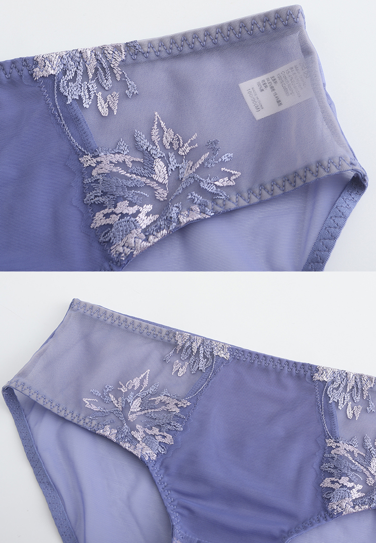 Lace rabbit ears embroidery anti-sagging bra set CA24112008GR