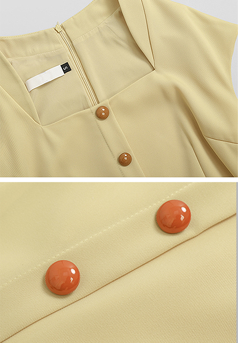 Summer new minimalist solid color dress CA250325308YE