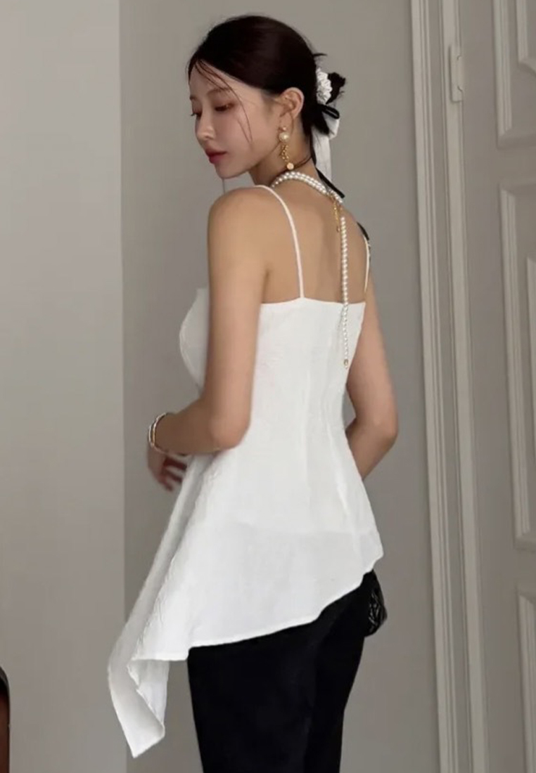 New summer French design suspender irregular top CA25070908W