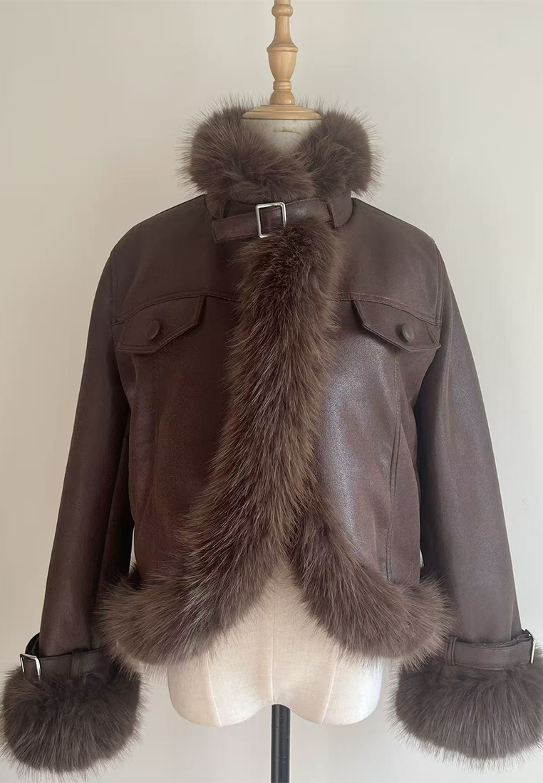 New Winter Fox Faux Deerskin Short Jacket CA25101608