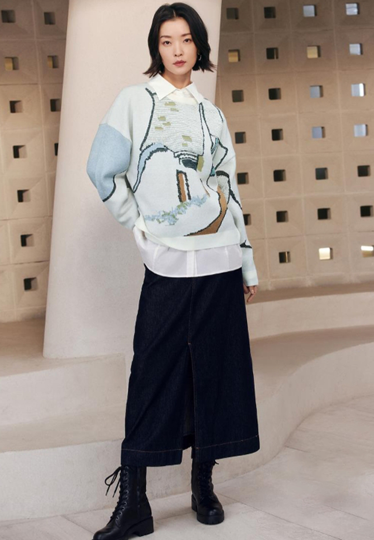 Fashionable new style lazy style sweater for women CA120408