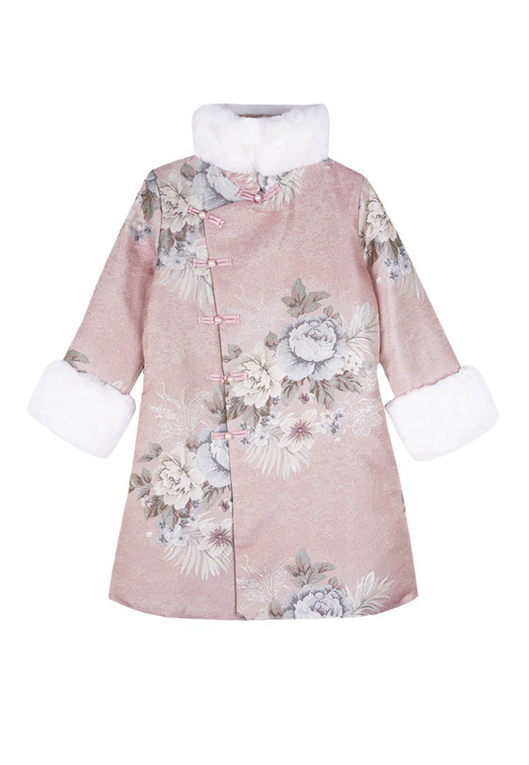 Cheongsam retro jacquard embroidery thickened cotton jacket dress CA122708
