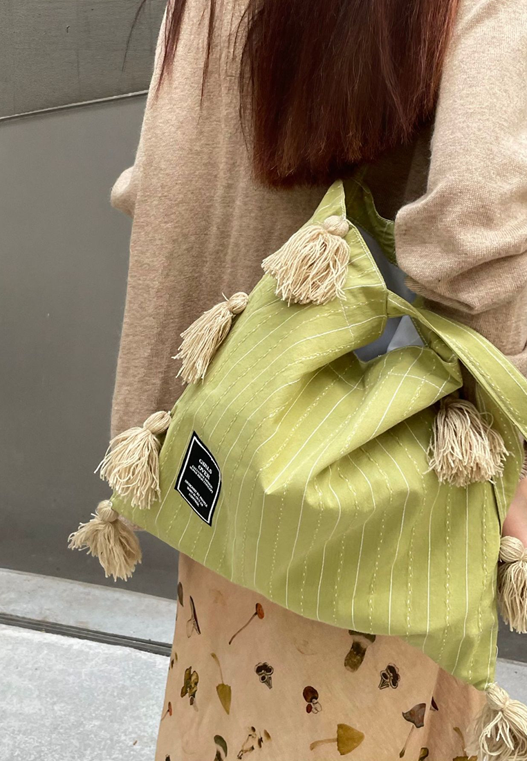 Artistic versatile tassel casual women's shoulder bag CA25030308GR