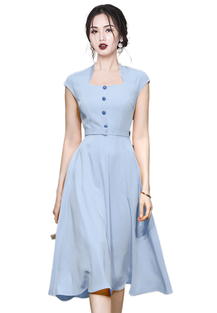 Summer new minimalist solid color dress CA250325308YE