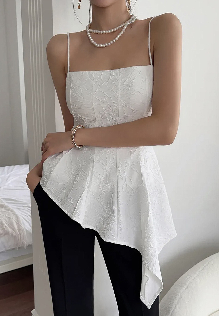 New summer French design suspender irregular top CA25070908W