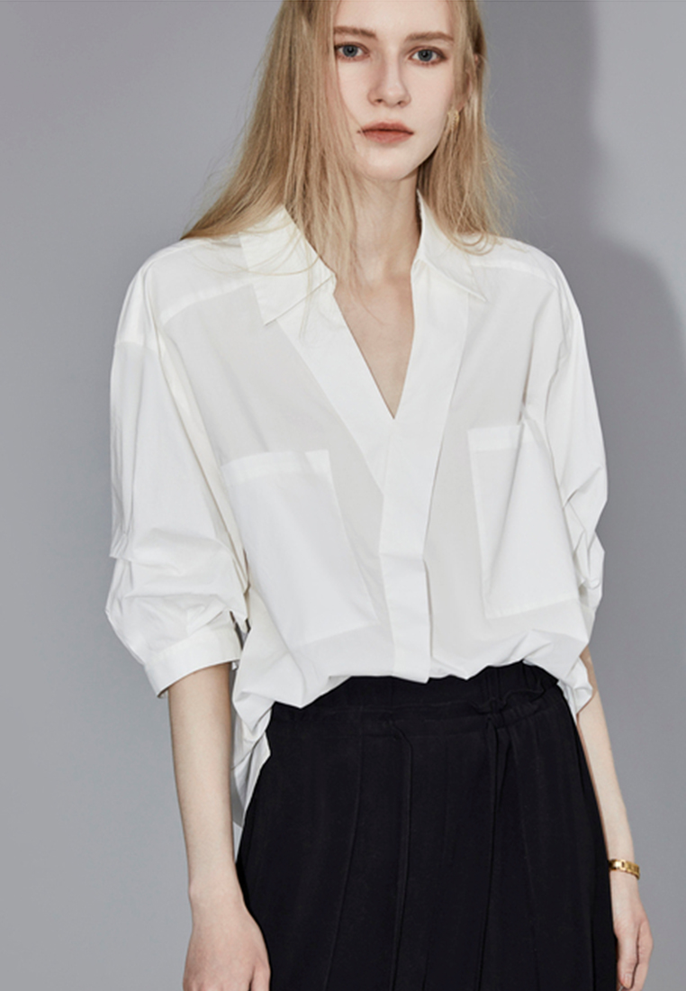 2024 Summer New Long sleeved Shirt Loose Top CA24031908W