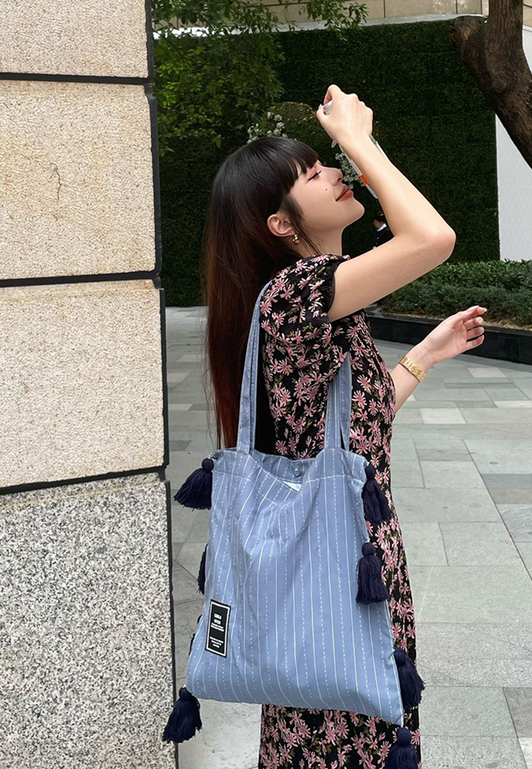 Artistic versatile tassel casual women's shoulder bag CA25030308GR